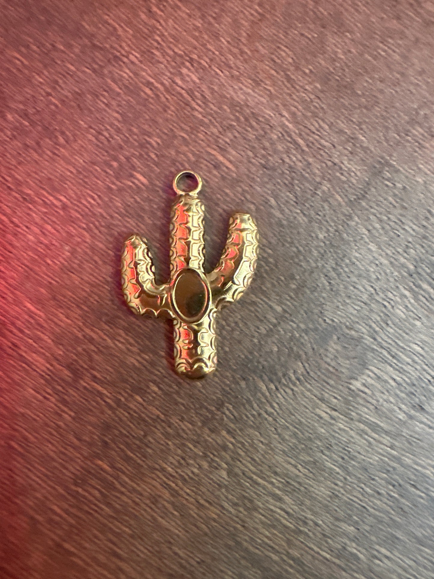 Gold Cactus Charm
