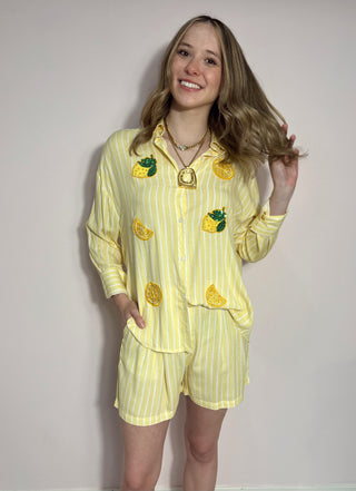 Lemon Striped Set