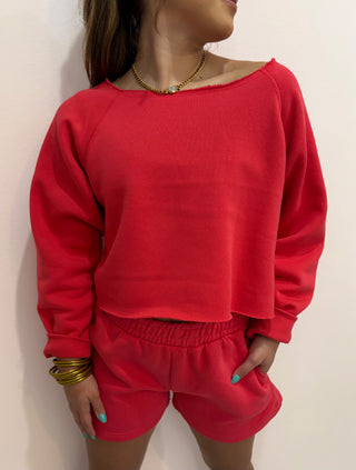 Cherry Off The Shoulder Set