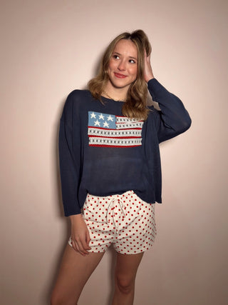 Usa Flag Lightweight Sweater