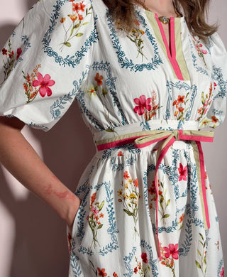 Color Block Floral Dress