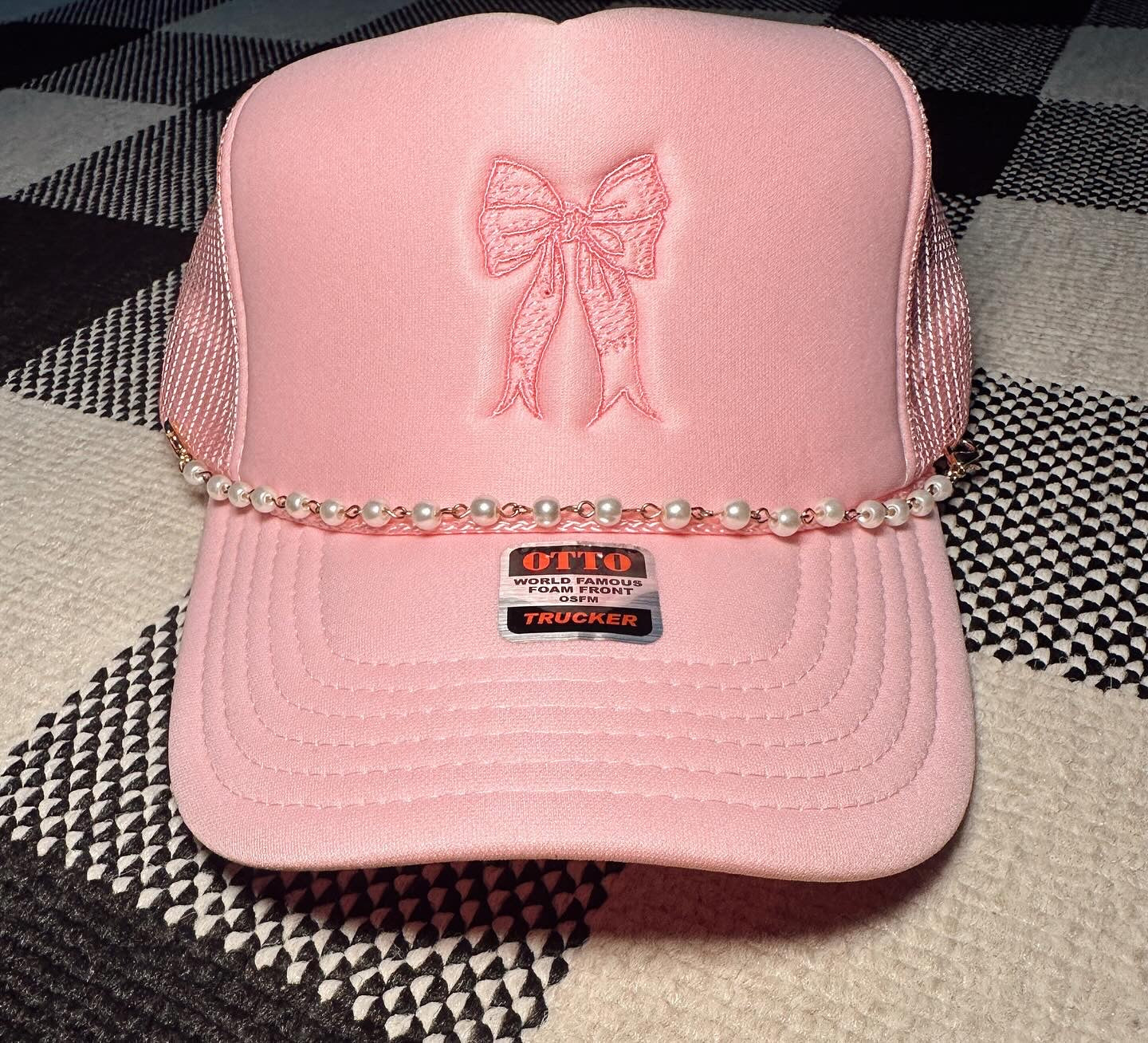 Pink Bow Trucker Hat