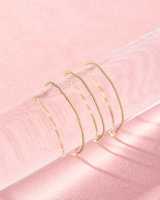 2MM Gold Beaded Bracelet