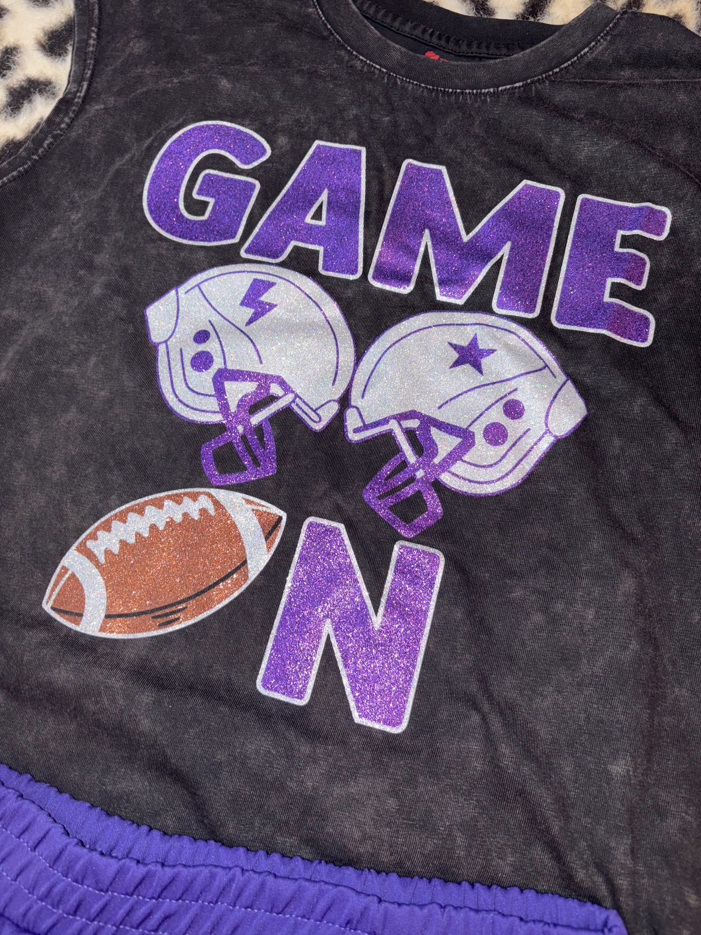 Glitter Game On Sleeveless Tee