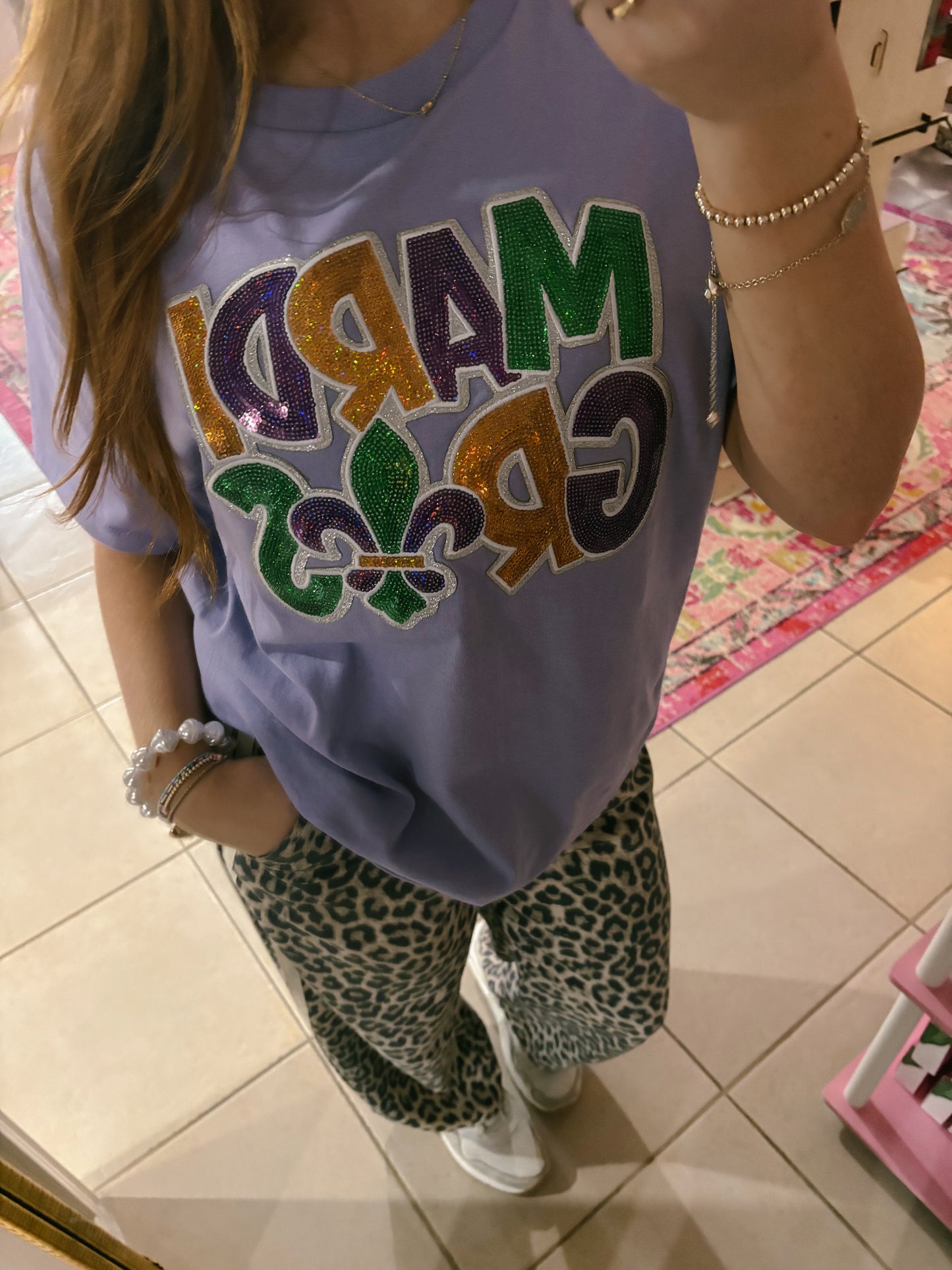 Sequin Mardi Gras Tee