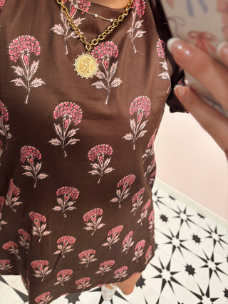 Floral Print Bow Back Mini Dress