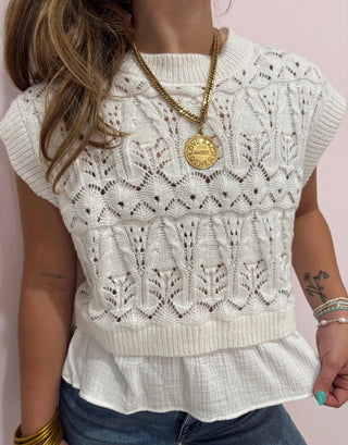 Crochet Layered Vest Top
