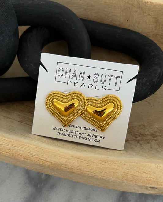 CHUNKY HEART EARRINGS