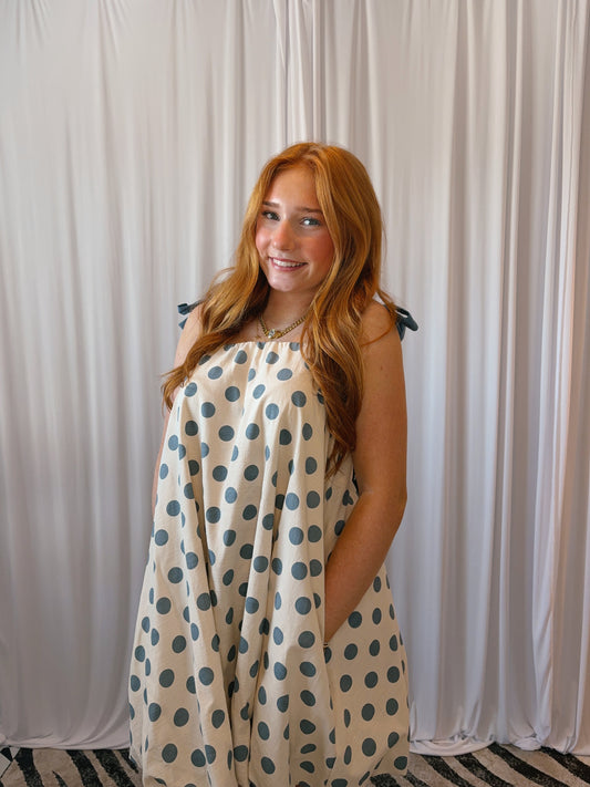Blue Polka Dot Dress