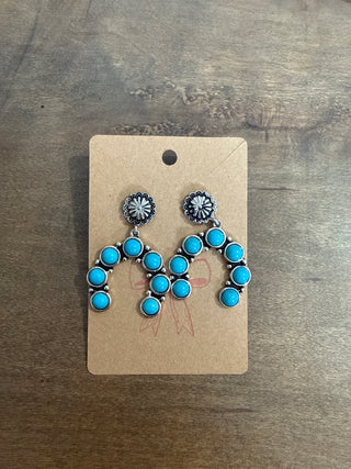 Turquoise Dangle U- Shaped Earring