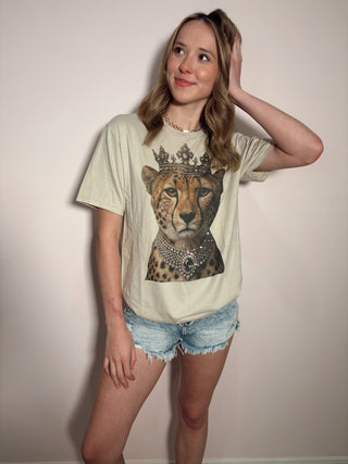 Cheetah Queen Rhinestone Tee