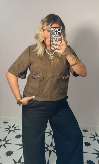 Luxe Suede Top
