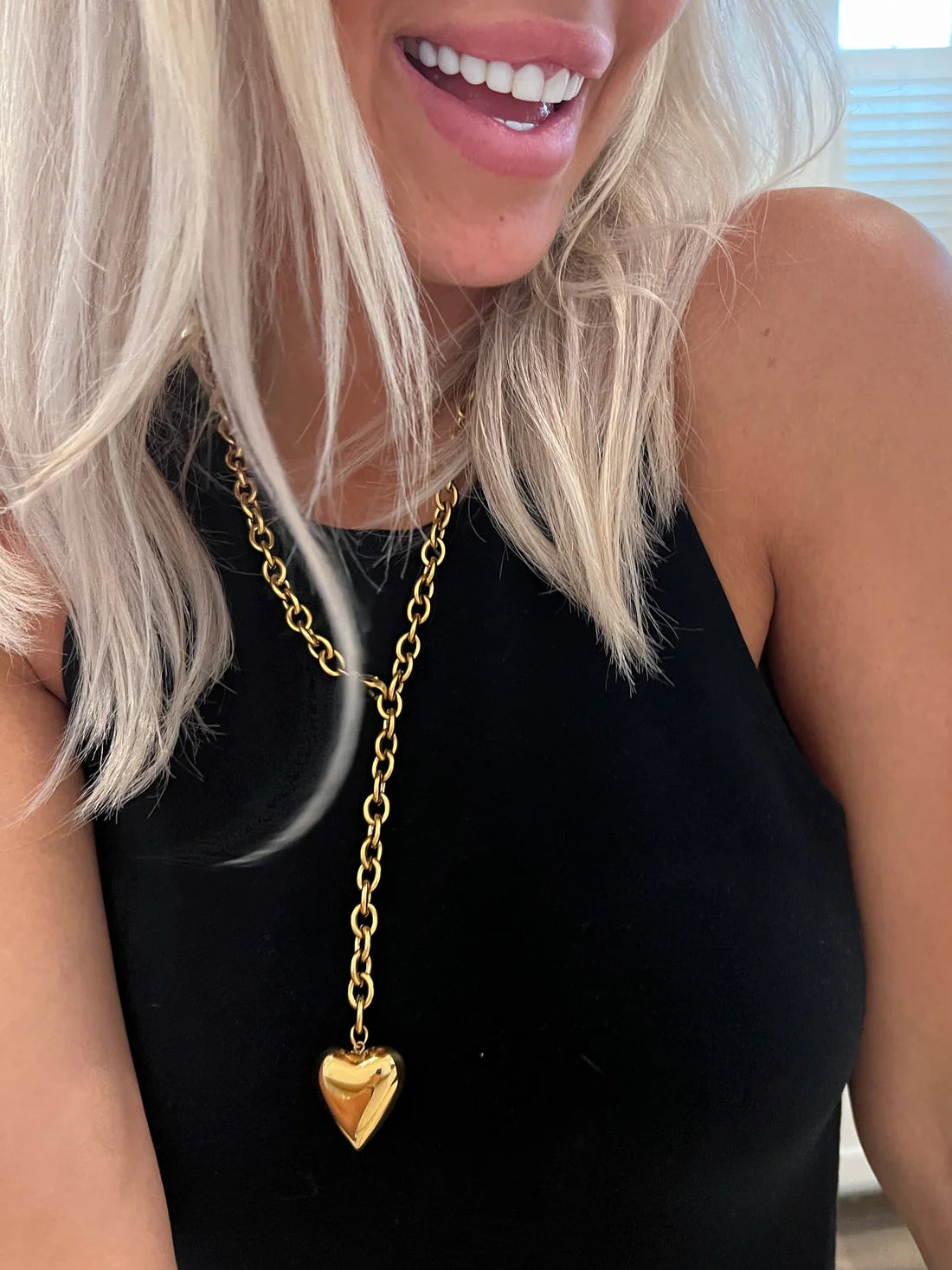 Large 'Y' Wrap Around Heart Necklace