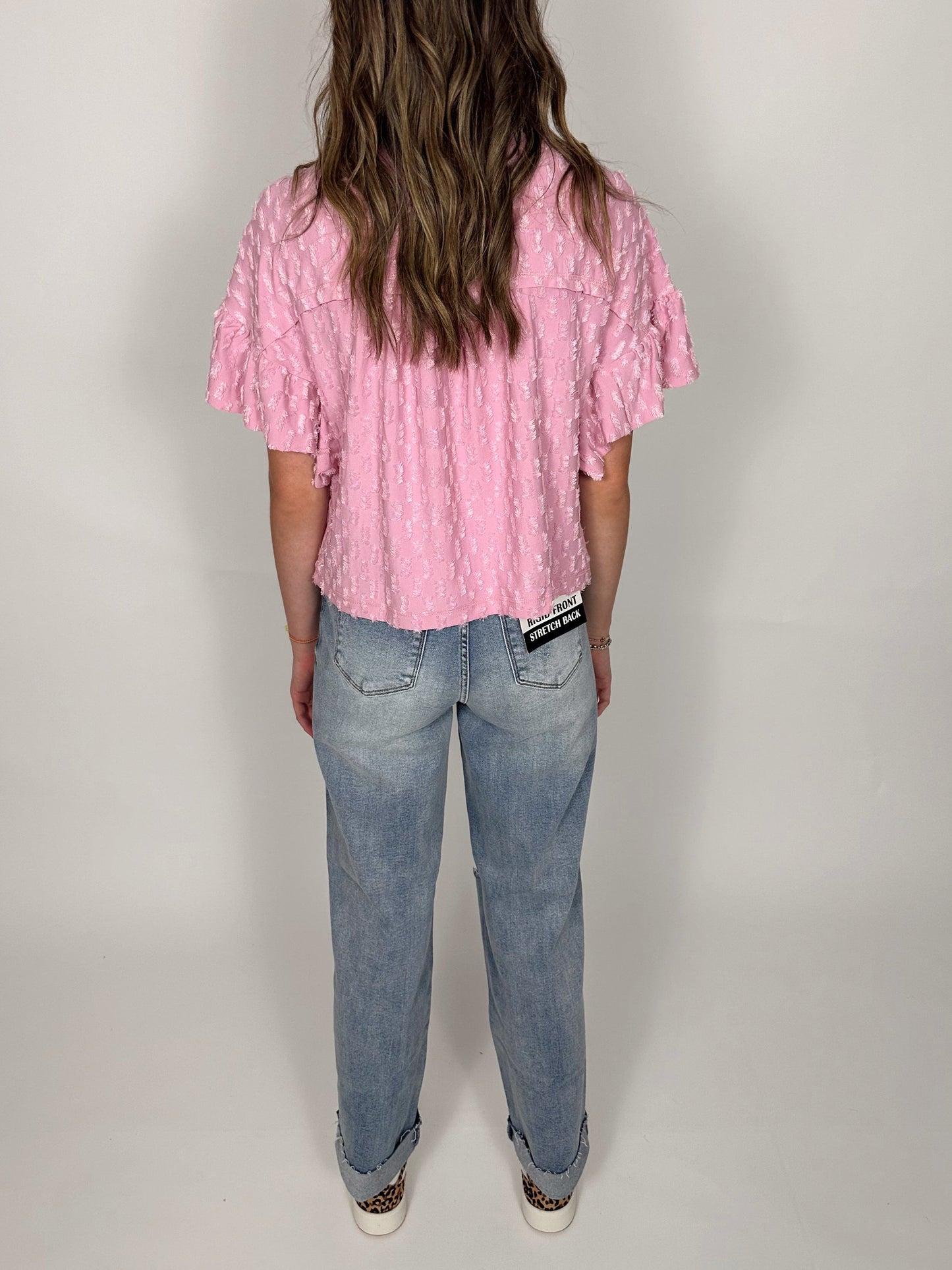 JUDY BLUE - Rainbow Thread Straight Leg Jean