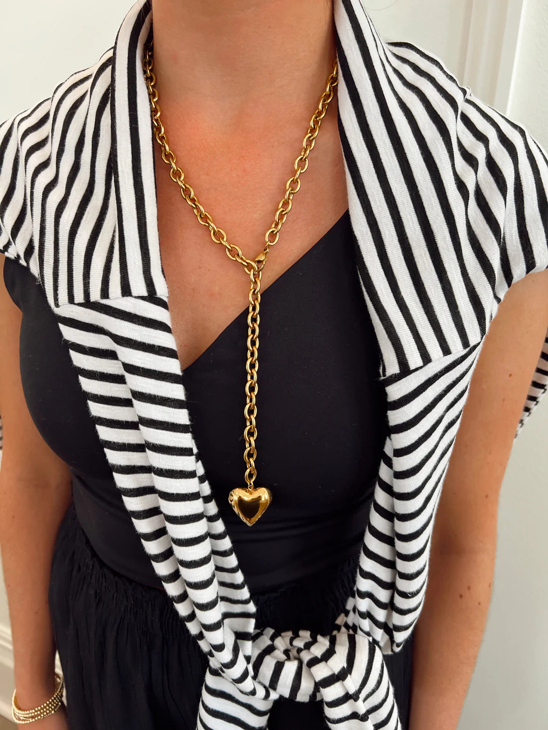 Large 'Y' Wrap Around Heart Necklace