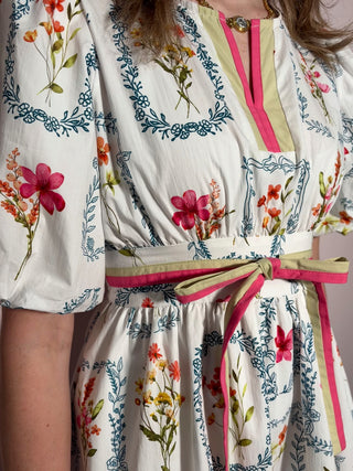 Color Block Floral Dress