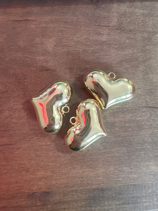 Chunky Gold Heart Charm