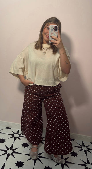 Mocha Polka Dot Pants