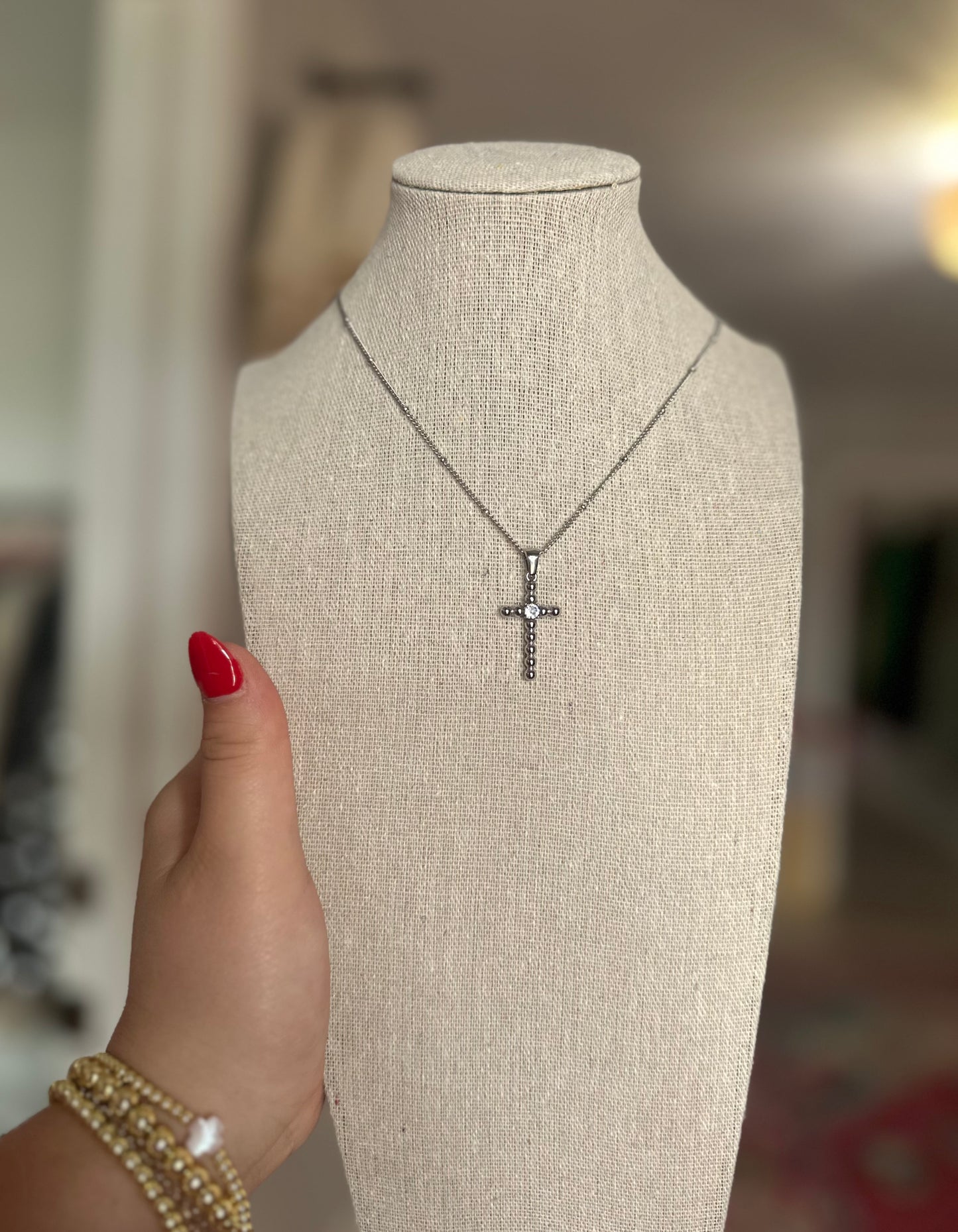 Bling Cross Necklace