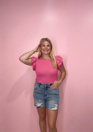 Ruffle Sleeve Bodysuit