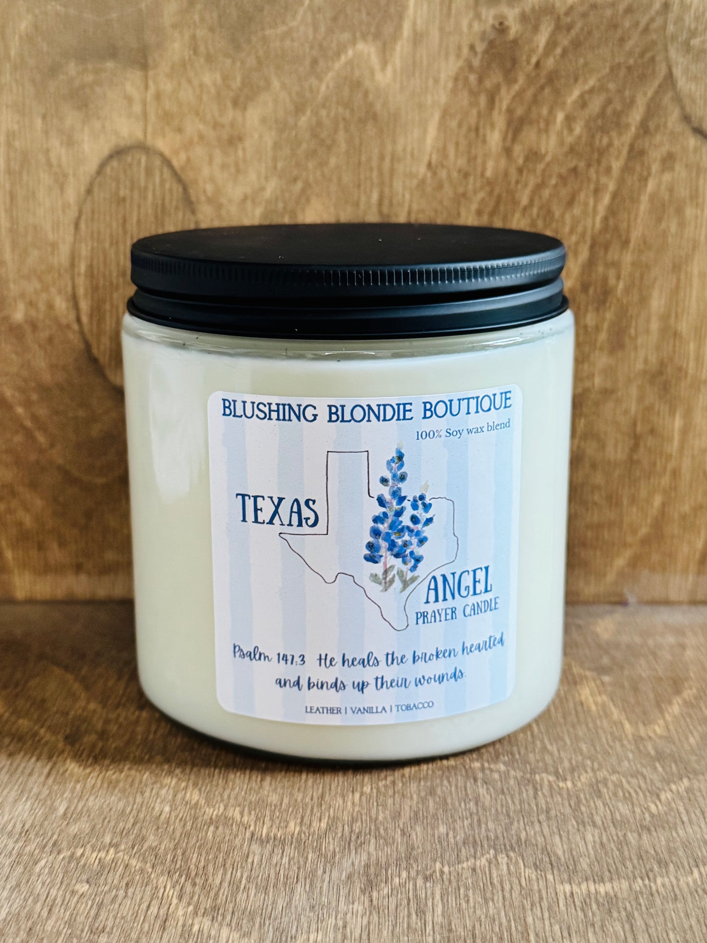 Texas Angel Prayer Candle (ALL PROFIT WILL BE DONATED)
