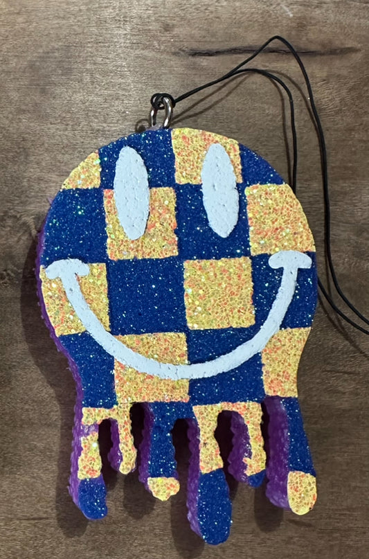 Smiley Face Checkered Freshie