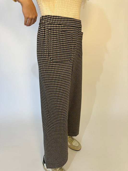 Print Pattern Flared Leg Pants