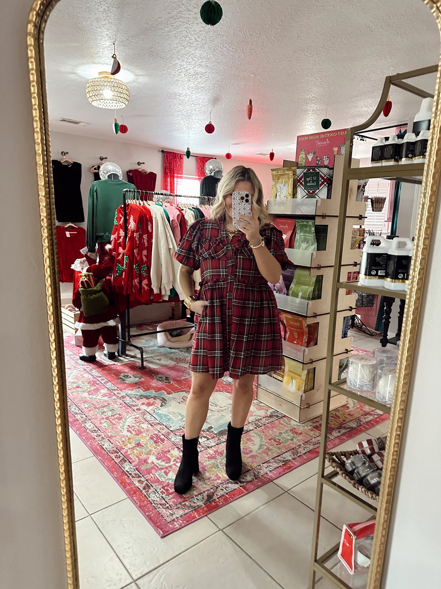 Plaid Babydoll Dress