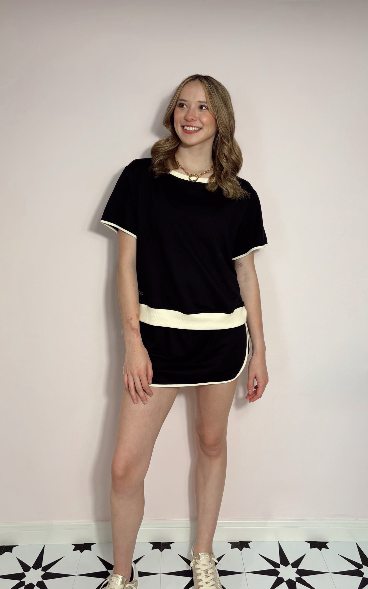 Black Skort Set