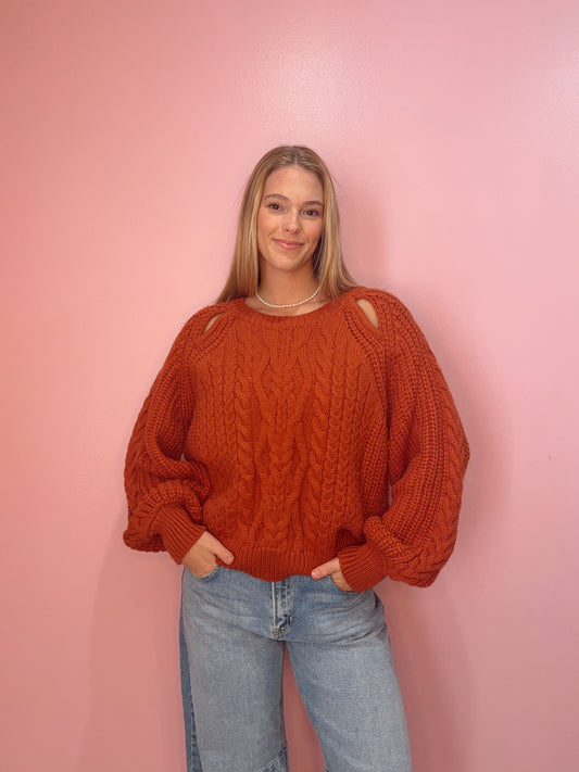 Brick Cozy Sweater