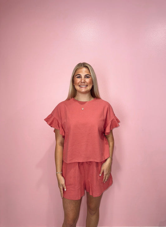 Waffle Knit Matching Set