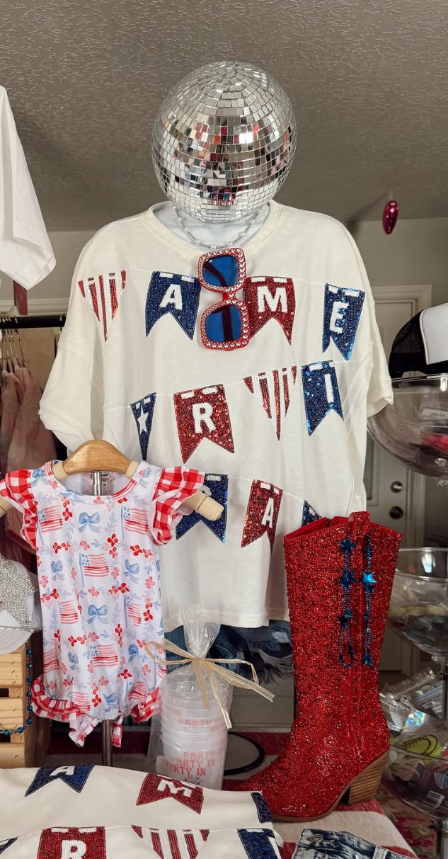 Sequin American Graphic Tee