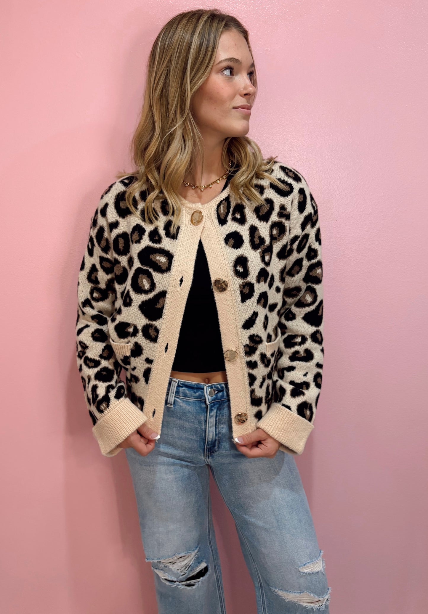 Chunky Leopard Cardigan