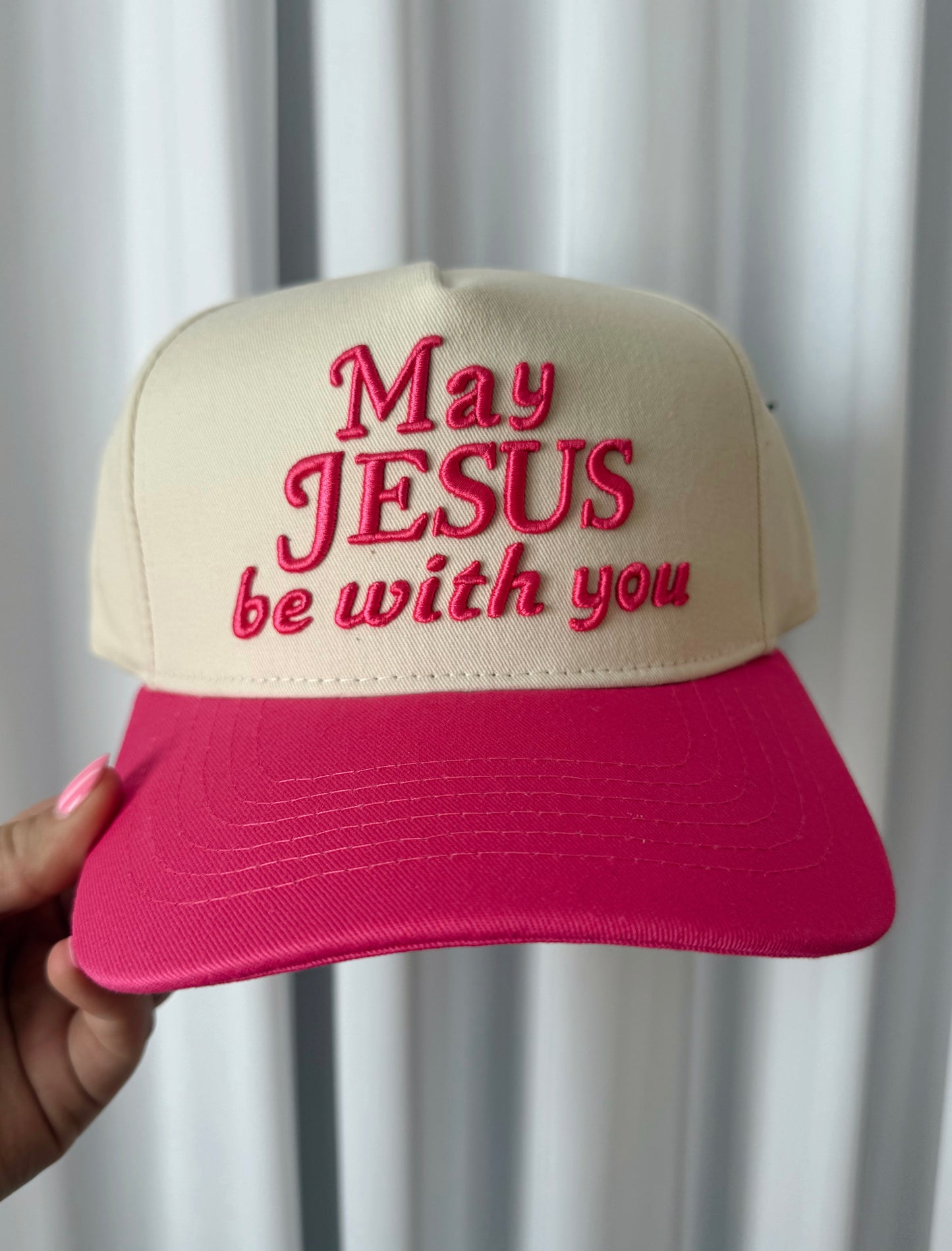 May Jesus Be with You Embroidered Hat