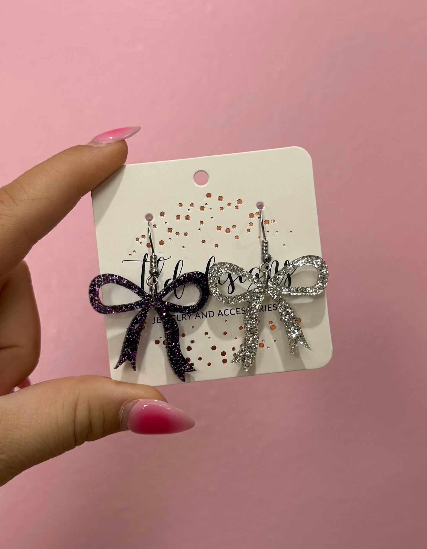 Game Day Bow Dangle Earrings