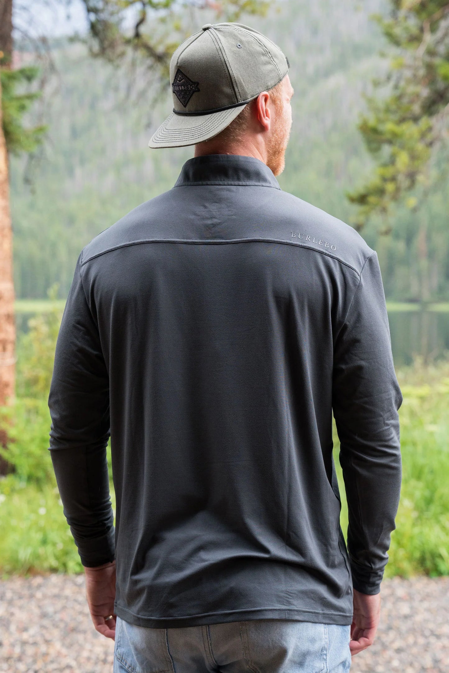 Performance Quarter Zip - Gun Metal Grey