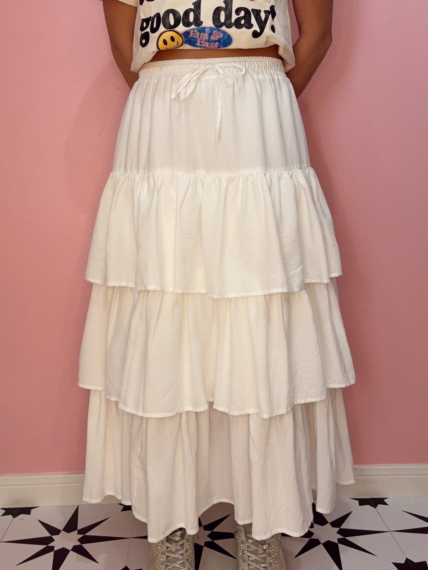 Tiered Ruffle Maxi Skirt