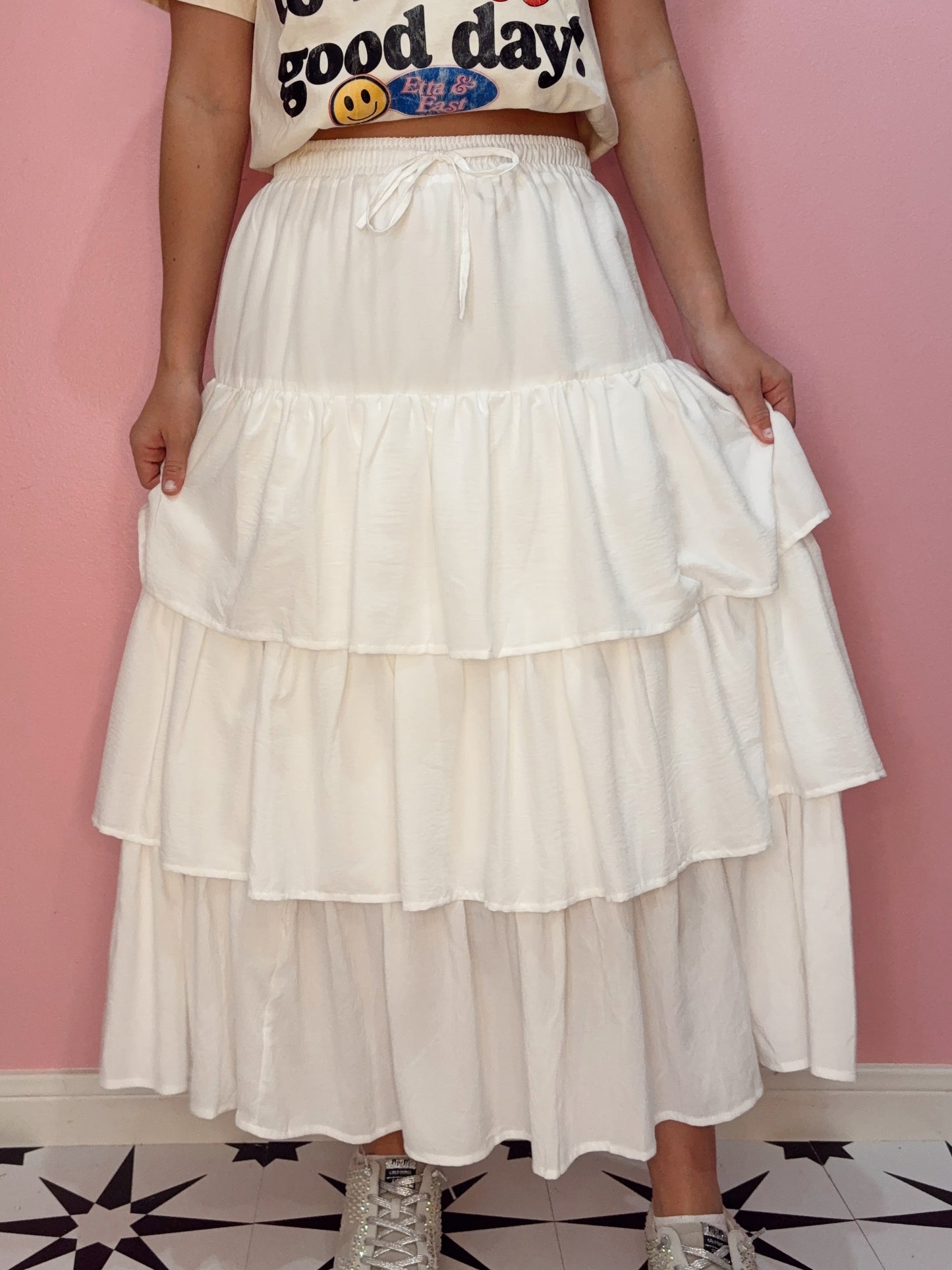 Tiered Ruffle Maxi Skirt