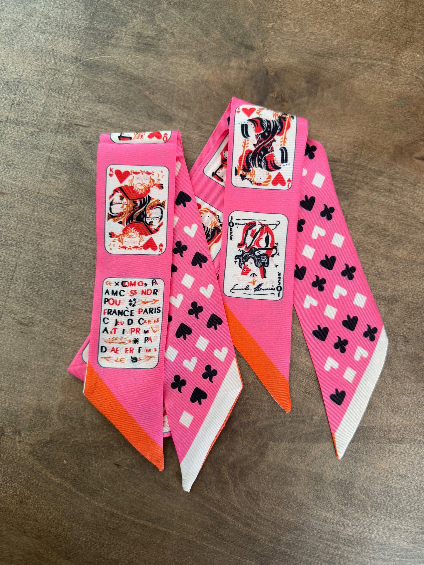 Playing Cards Pink Scarf