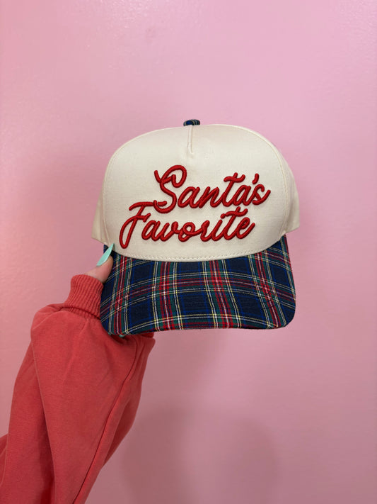 Santa's Favorite Canvas Embroidered Hat