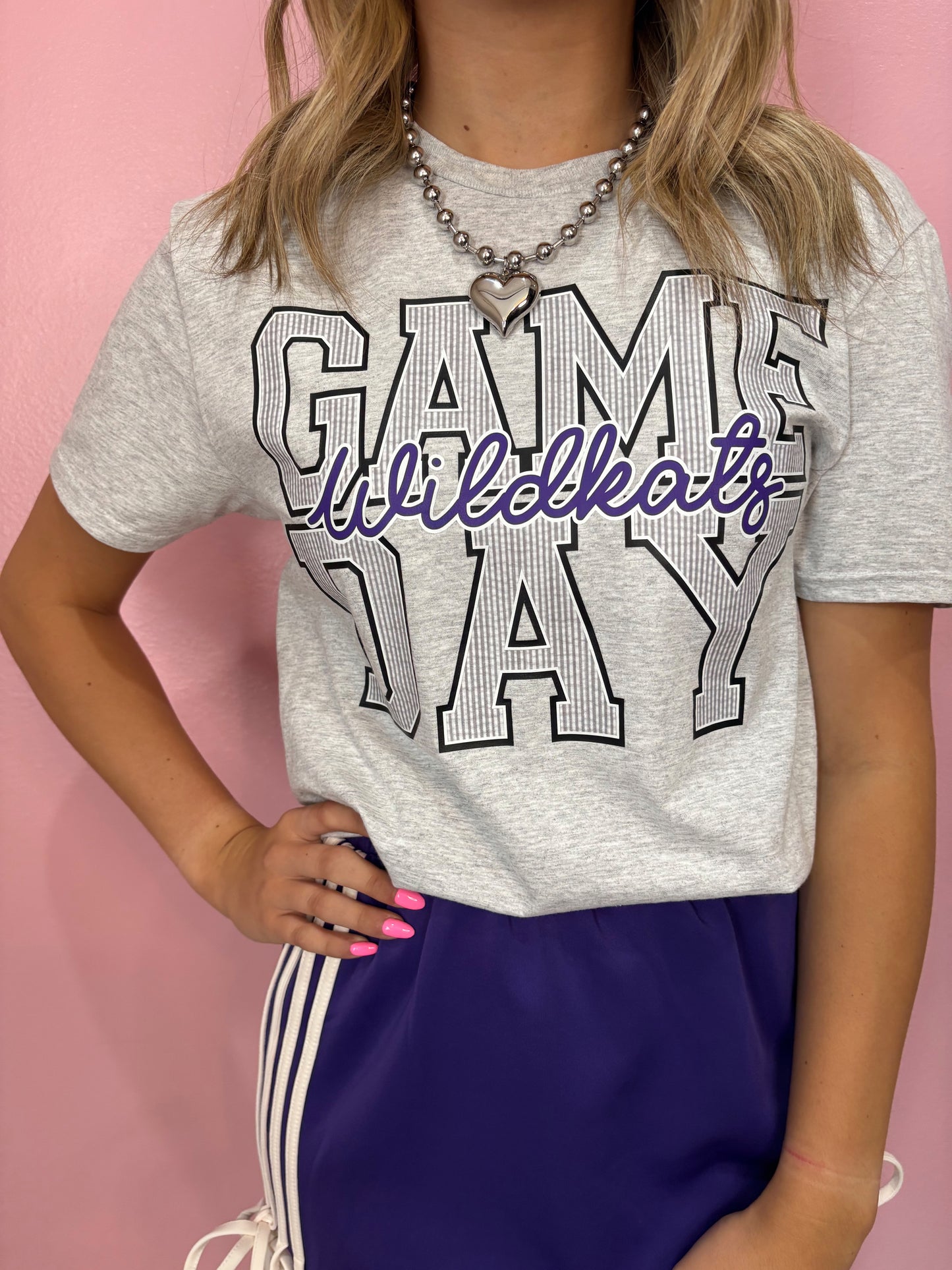 Game Day Stripe Wildkats Graphic Tee