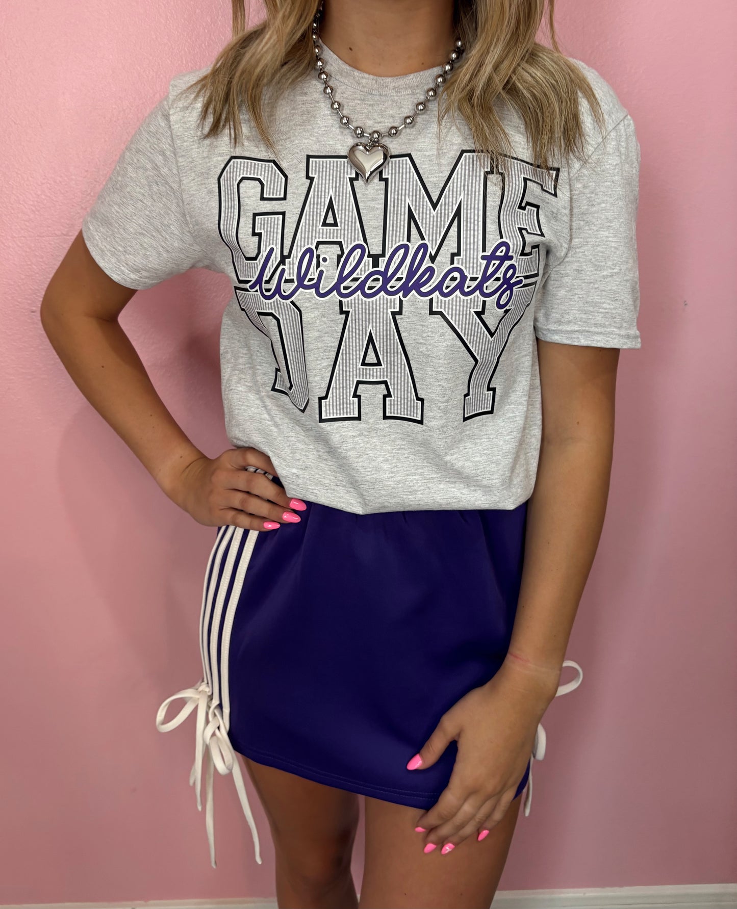 Game Day Stripe Wildkats Graphic Tee