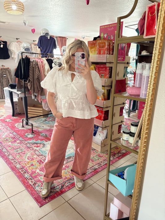 Vintage Mauve Barrel Jeans