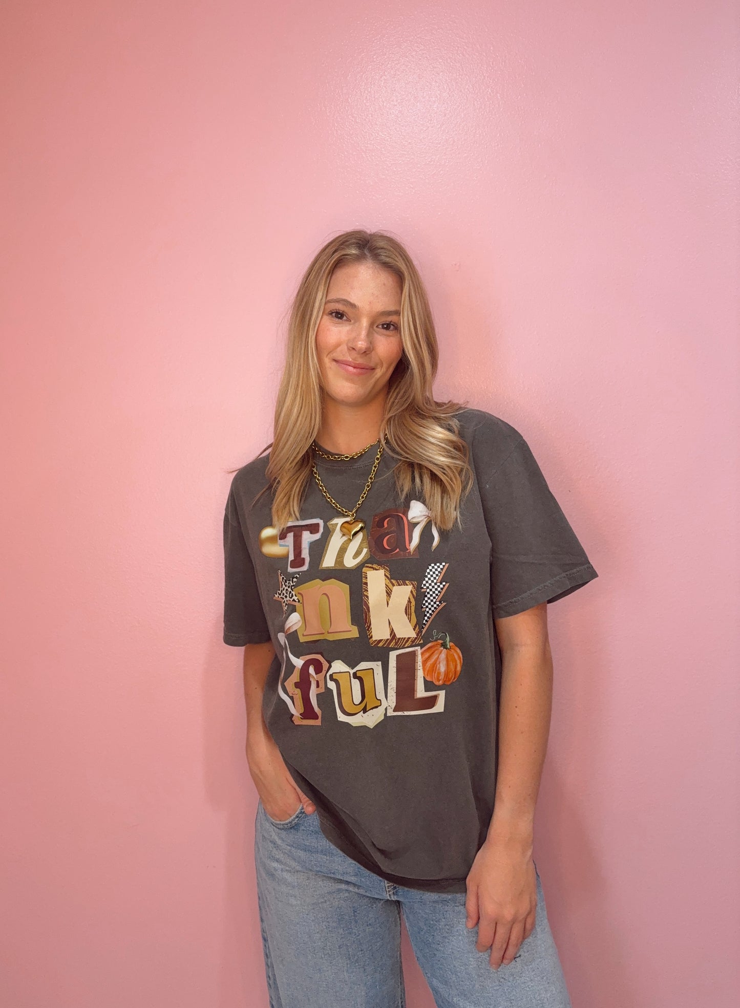 Thankful Pepper Colored Graphic Tee