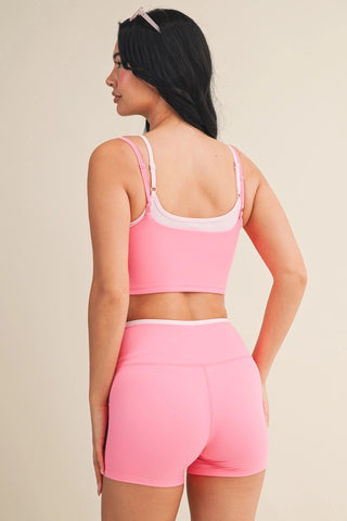 Contrast Pink Athletic Set