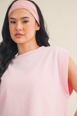 Pink Open Back Top