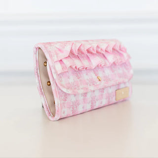 Pink Floral Ruffled Jewelry Fold