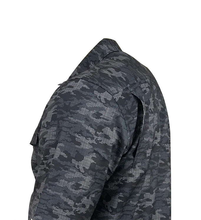 DOT CAMO STRETCH SHORT SLEEVE FISHING SHIRT