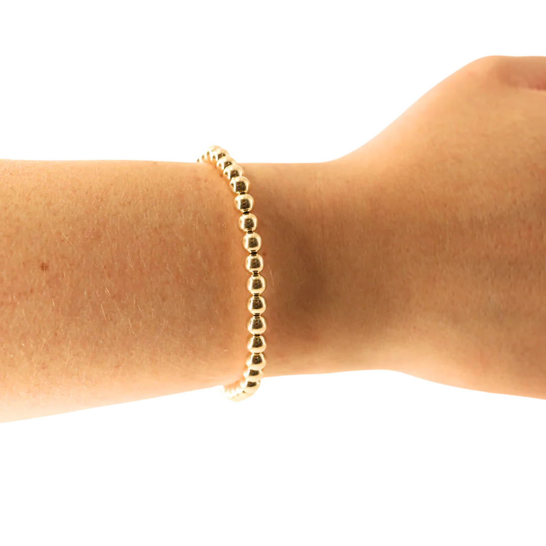 5MM Gold Beaded Bracelet