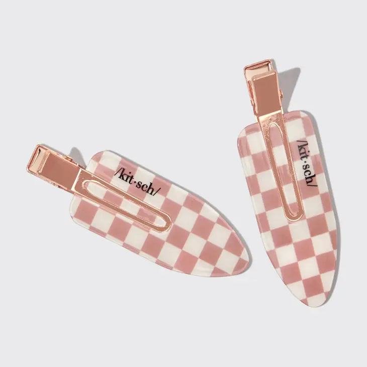 Recycled Plastic Xl Creaseless Clips 2pc Set -Terracotta